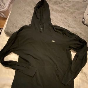 Lacoste Long Sleeve Hooded Jersey Cotton Tee